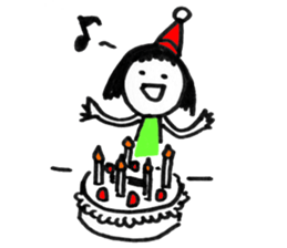 Magic marker girl sticker #3401960