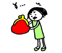 Magic marker girl sticker #3401963