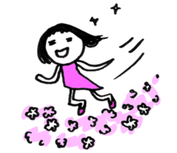 Magic marker girl sticker #3401966