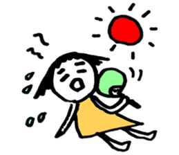 Magic marker girl sticker #3401969