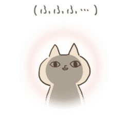 (telepathy cat) sticker #3402289