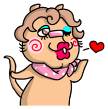 The annoying dog with a cleft chin sticker #3403248