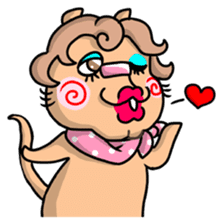 The annoying dog with a cleft chin sticker #3403248