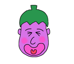 Eggplant face sticker #3403290