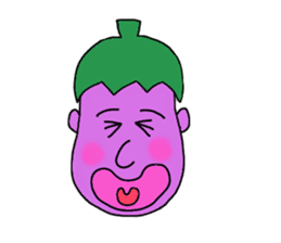 Eggplant face sticker #3403290