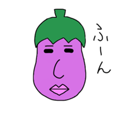 Eggplant face sticker #3403291