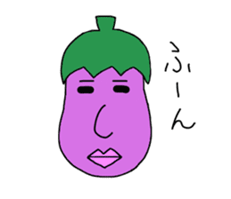 Eggplant face sticker #3403291
