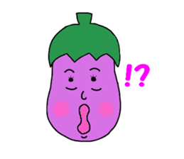 Eggplant face sticker #3403292