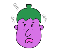 Eggplant face sticker #3403293