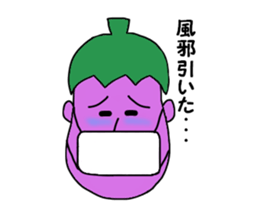 Eggplant face sticker #3403295