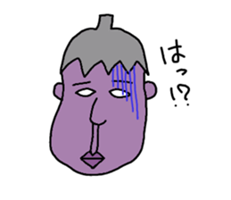 Eggplant face sticker #3403299