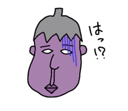 Eggplant face sticker #3403299