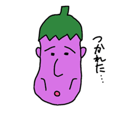 Eggplant face sticker #3403300
