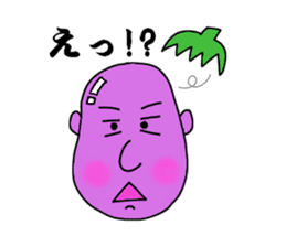 Eggplant face sticker #3403301