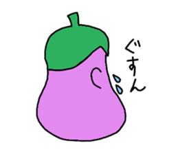 Eggplant face sticker #3403302