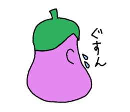 Eggplant face sticker #3403302