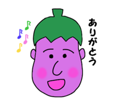 Eggplant face sticker #3403313