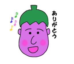 Eggplant face sticker #3403313