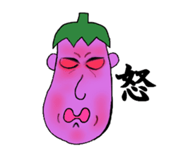 Eggplant face sticker #3403314