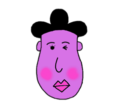 Eggplant face sticker #3403321