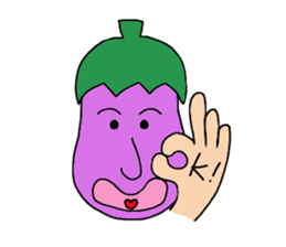 Eggplant face sticker #3403324