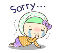 Cheerful Girl and rabbit sticker #3405464