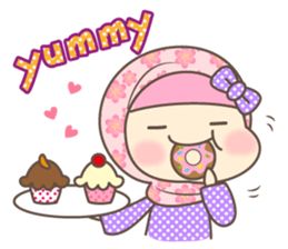 Cheerful Girl and rabbit sticker #3405478