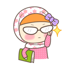 Cheerful Girl and rabbit sticker #3405480