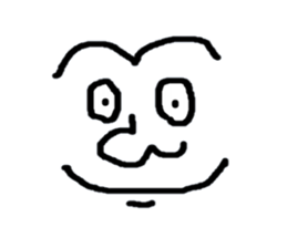 Face only John sticker #3405640