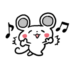 Smiling face Mouse (English ver.) sticker #3405650