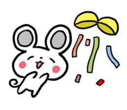 Smiling face Mouse (English ver.) sticker #3405652