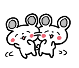 Smiling face Mouse (English ver.) sticker #3405655