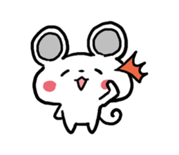 Smiling face Mouse (English ver.) sticker #3405656