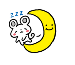 Smiling face Mouse (English ver.) sticker #3405659