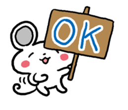 Smiling face Mouse (English ver.) sticker #3405660