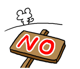 Smiling face Mouse (English ver.) sticker #3405661