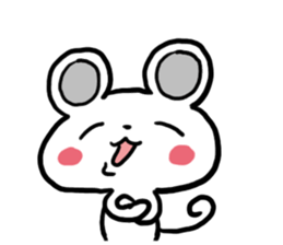 Smiling face Mouse (English ver.) sticker #3405669