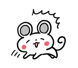 Smiling face Mouse (English ver.) sticker #3405677