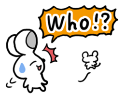 Smiling face Mouse (English ver.) sticker #3405685