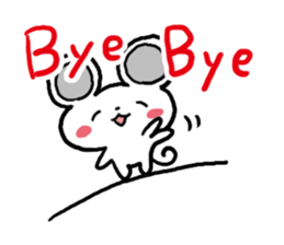 Smiling face Mouse (English ver.) sticker #3405689