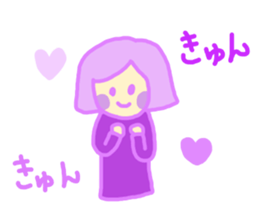 girl with bobbed hair sticker #3406271