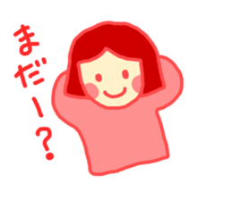 girl with bobbed hair sticker #3406273