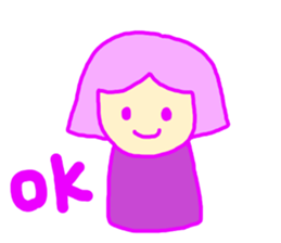 girl with bobbed hair sticker #3406278