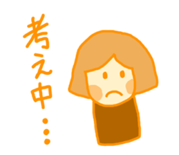 girl with bobbed hair sticker #3406280