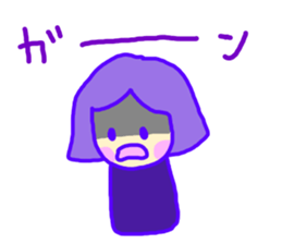 girl with bobbed hair sticker #3406284