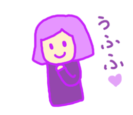 girl with bobbed hair sticker #3406289