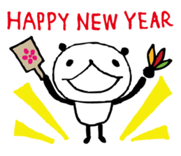 Every day of a panda in January sticker #3407530