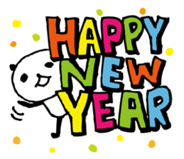 Every day of a panda in January sticker #3407534