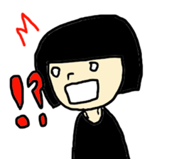 Cute girl bobbed sticker #3408178