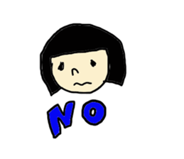 Cute girl bobbed sticker #3408193